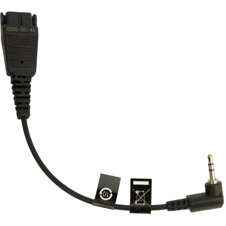 Jabra Cord QD to 2.5mm Audio Cable Complete View