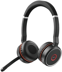 Jabra Evolve 75 SE MS Stereo - Headset, Stereo, On-ear headband, Wireless, Bluetooth, USB-A, 20Hz-20KHz, Black