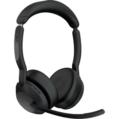 Jabra Evolve2 55 Link380a UC Stereo - Headset, Estéreo, Supraaural, Inalámbrico, Bluetooth, 20Hz-20kHz, Negro