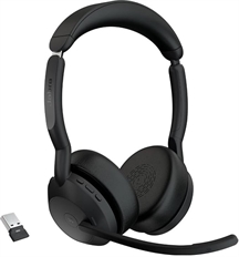 Jabra  - Evolve2 55, Link380a MS Stereo, Auriculares Inalámbricos, Bluetooth, Estéreo con ANC y Microsoft Teams