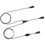 Jabra Supervisor Cord  - Cable de Audio, Divisor, Adaptador, QD a 2x QD, Negro