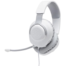 JBL Quantum 100 - Headset, Estéreo, Circumaurales, Con Cable, 20Hz-20KHz, Blanco