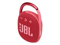 JBL Clip 4 - Portable Wireless Speaker, Bluetooth, USB Tipo C, Red, 5W