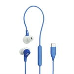 JBL Endurance Run 3C USB-C  - Auriculares estéreo intraaurales con cable, 20 Hz 40 kHz, color azul