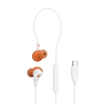 JBL Endurance Run 3C USB-C  - Auriculares estéreo intraaurales con cable, 20 Hz 40 kHz, color blanco