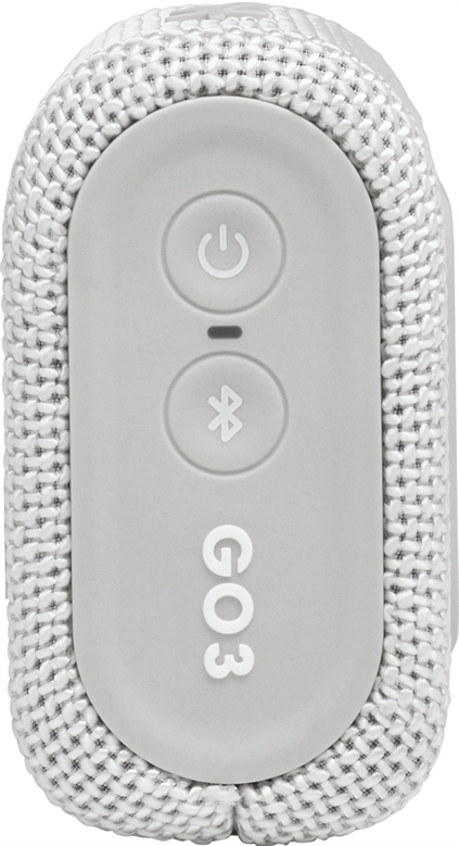 JBL Go 3 - Portable Wireless Speaker white right side view