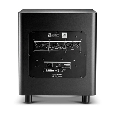 JBL LSR310S Subwoofer Activo de Estudio de 10 Pulgadas-Vista Posterior