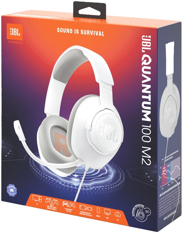 JBL Quantum 100M2 White pack view