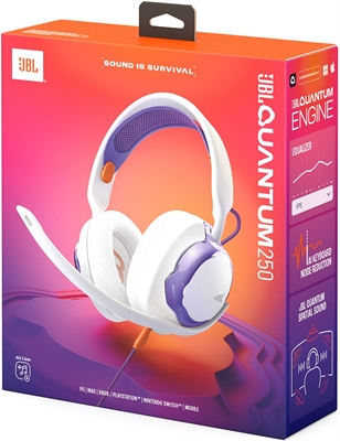 JBL Quantum 250 WHITE PACK 2 VIEW