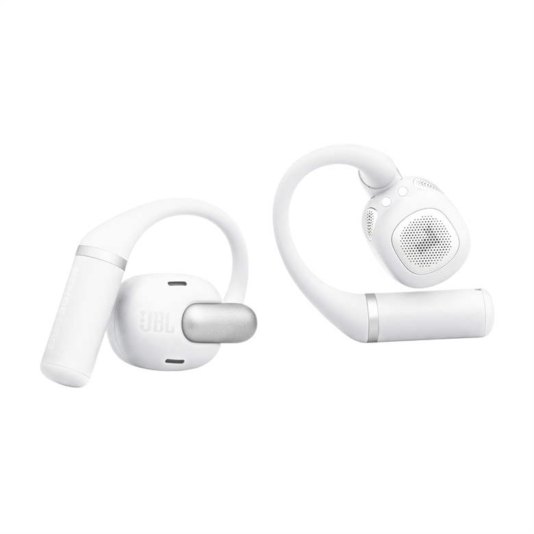 JBL Sense Pro White - Earbuds Front and Rear View