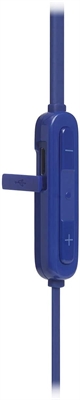 JBL T110BT Blue Earphone Buttons View