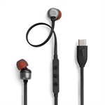 JBL Tune 310C - Audífonos, Estéreo, En el Oído, Con Cable, USB-C, 20Hz - 40kHz, Negro