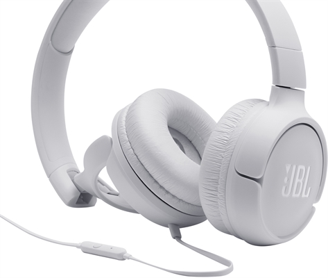 JBL Tune 500 Headset Semi Folded View - White