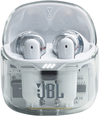 JBL Tune Flex White open case view