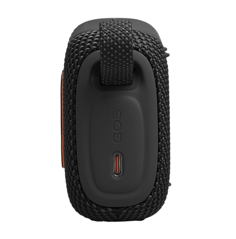 JBLGO5BLKAM JBL Go 5 Black Portable Bluetooth Speaker-Back View