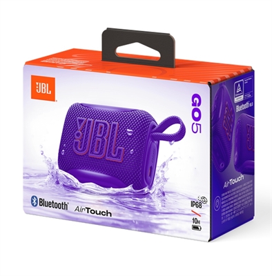 JBLGO5PURAM JBL Go 5 Purple Portable Bluetooth Speaker-Box View