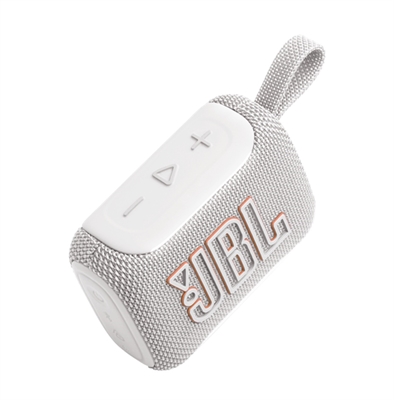 JBLGO5WHTAM JBL Go 5 White Portable Bluetooth Speaker-Diagonal View 2