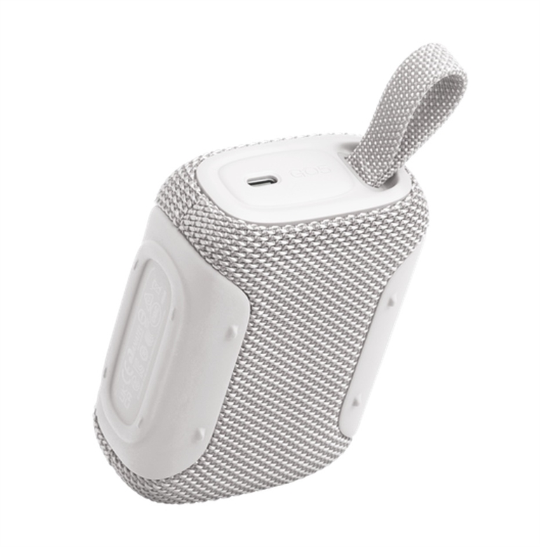 JBLGO5WHTAM JBL Go 5 White Portable Bluetooth Speaker-Diagonal View