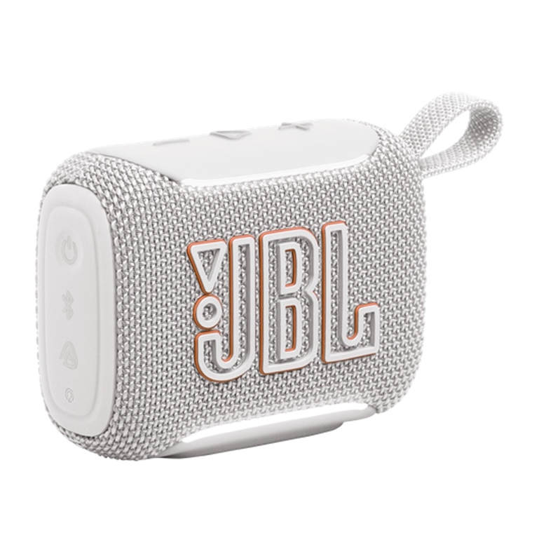 JBLGO5WHTAM JBL Go 5 White Portable Bluetooth Speaker-Lateral View