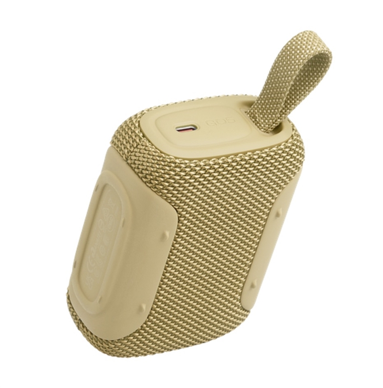 JBLGO5YELAM JBL Go 5 Yellow Portable Bluetooth Speaker-Diagonal View