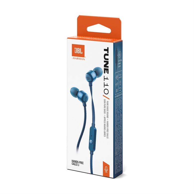 JBLT110BLUAME Audífonos Intraurales con Cable Tune 110-Vista Caja