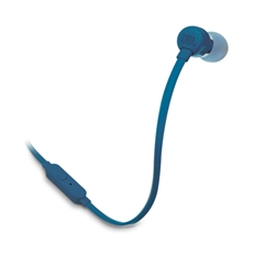 JBL T110  - Audífonos Intraurales, Estéreo, Alámbricos, 3.5mm, 20Hz-20kHz, Azul