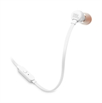 JBL T110  - Audífonos Intraurales, Estéreo, Alámbricos, 3.5mm, 20Hz-20kHz, Blanco