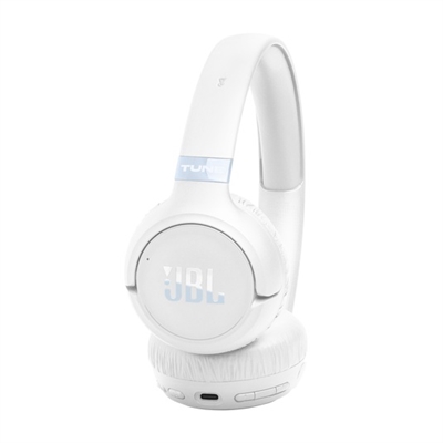 JBLT680NCWHTAM Wired and Wireless On-Ear Noise-Canceling Headphones-side View