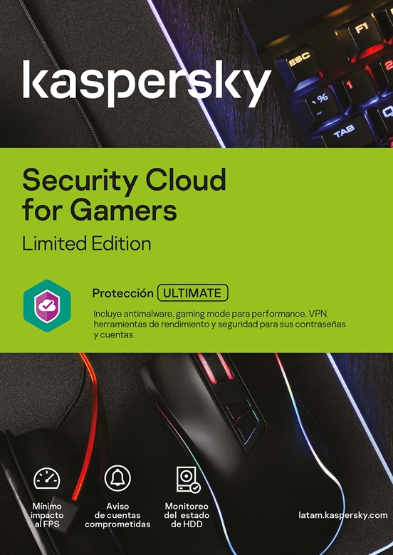 Kapersky Security Cloud For Gamer - 3 Device - Front View