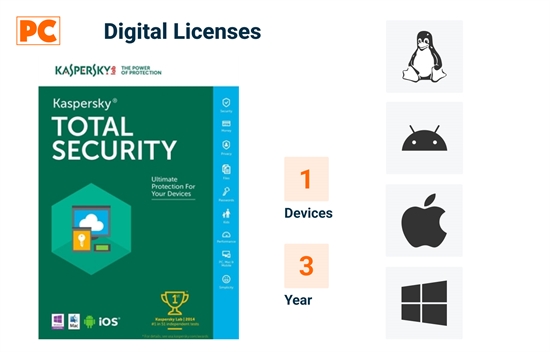 Kaspersky Total Security 1dispositivos 3years english