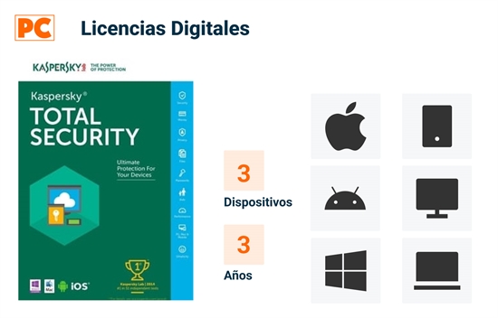 Kaspersky Total Security spanish 3years