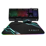 Unno Tekno KB6784BK - BRAVE BRV84 Gaming Keyboard, Mouse & Mouse Pad Combo, USB, RGB Multicolor Backlight, 104-Key Keyboard, 3600 DPI Mouse