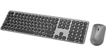 Klip Xtreme Linkey Duo - Keyboard and Mouse Combo, Wireless, USB, Bluetooth, Spanish, Aluminum Silver