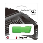 Kingston DataTraveler Exodia M - USB Flash Drive, 64GB, USB 3.2 Gen 1, Type-A, Neon Greem