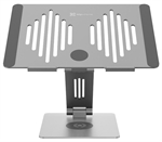 Klip Xtreme DockStar KDA-500 - Soporte Plegable para Laptop con Puertos de Acoplamiento, Aluminio y Silicona, Hasta 15.6", Altura Ajustable