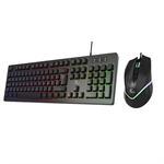 Xtech XTK-531S - Teclado y Mouse, Negro, Cableado, USB, Español