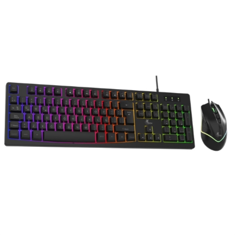 Keyboard and mouse set XTK-531S Black Spanish side view