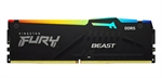 Kignston Fury Beast RGB KF556C40BBA-16 - Módulo de Memoria RAM, 16GB(1x 16GB), 288-pin DDR5 DIMM, para PC de Escritorio, 5600MHz, CL40