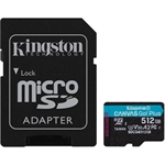 Kingston Canvas - Memoria MicroSD, 512GB, Clase 10, A2