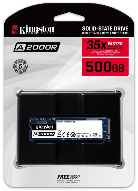 Kingston A2000 SSD M2 NVMe 500GB Box