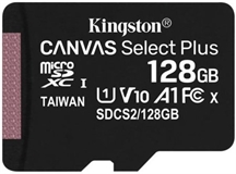 Kingston Canvas - Memoria MicroSD, 128GB, Clase 10, A1 Kingston Canvas - Memoria MicroSD, 128GB, Clase 10, A1