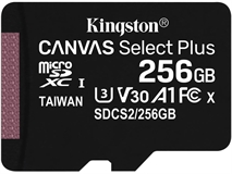 Kingston Canvas - MicroSD, 256GB, Class 10, A1