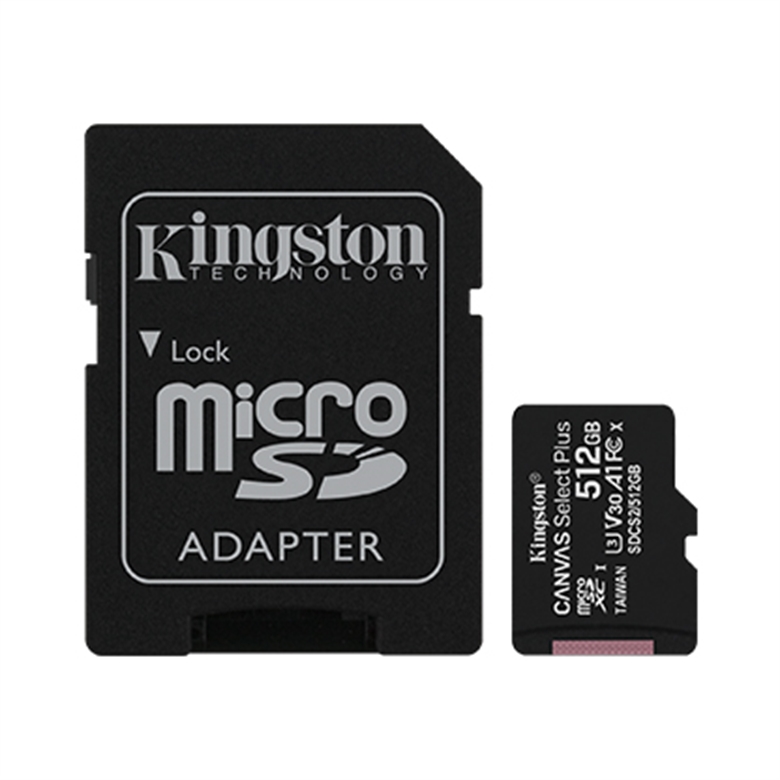 Kingston Canvas Micro SD Class 10 A1 frontal view