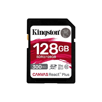 Kingston Canvas React Plus - MicroSD Card 128GB front view