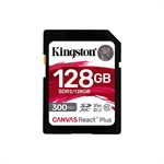 Kingston Canvas React Plus - Memoria SD, 128GB, Clase 10