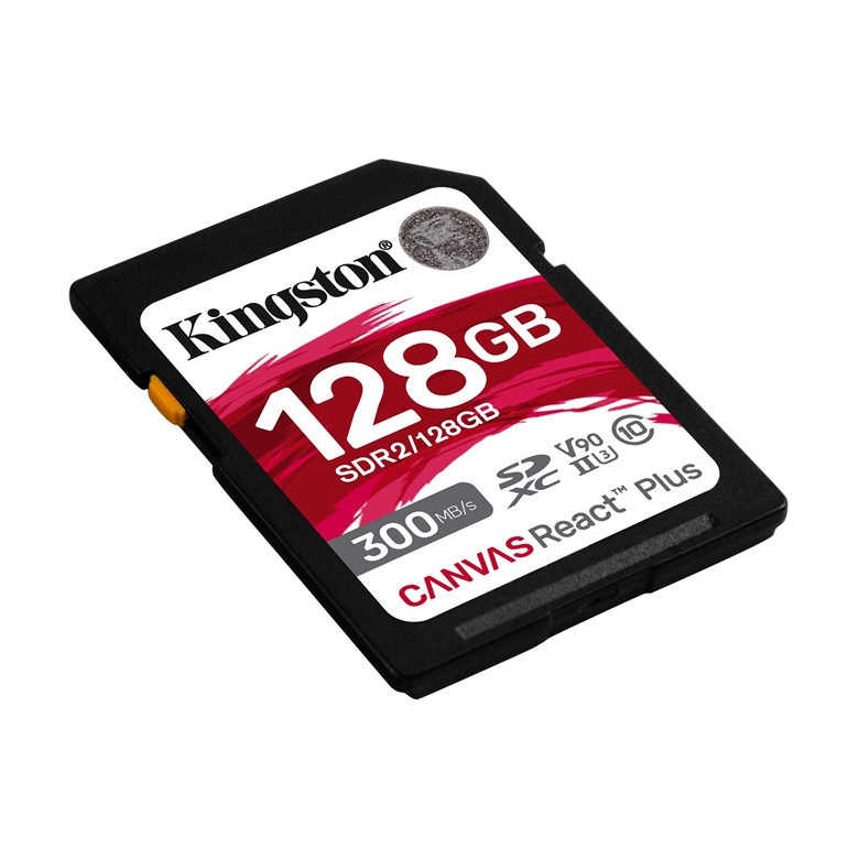 Kingston Canvas React Plus - MicroSD Card 128GB top view