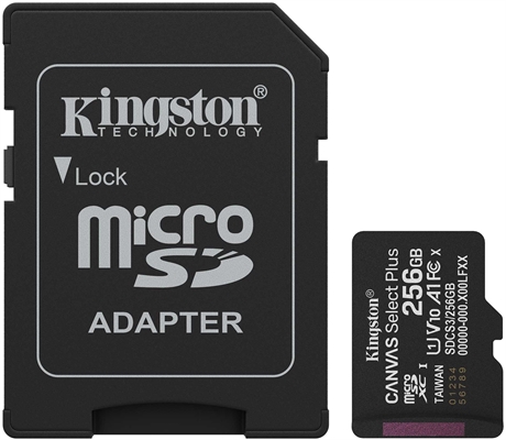 KINGSTON CANVAS SELECT PLUS 256 FRONT VIEW