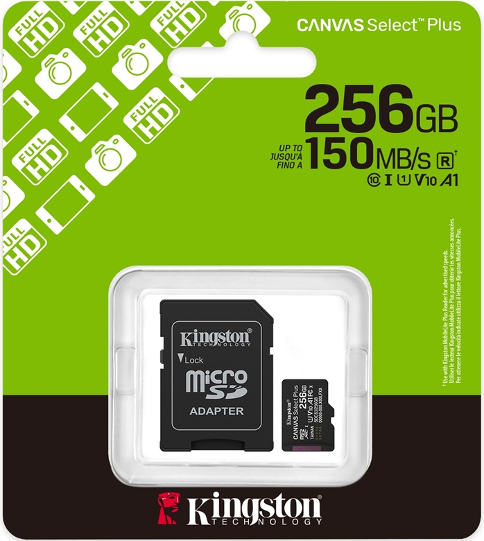 KINGSTON CANVAS SELECT PLUS 256 PACK VIEW