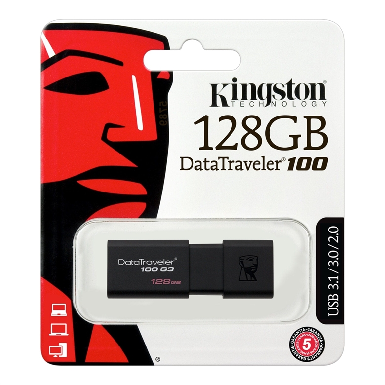 Kingston DataTraveler 100 G3 128 GB Package View
