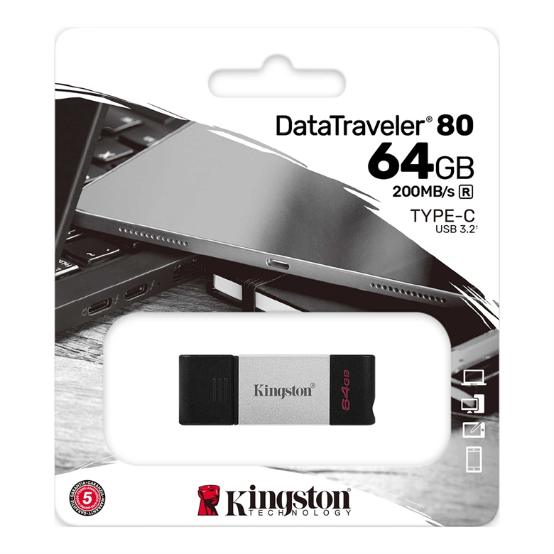 Kingston DataTraveler 80 64 GB Front Package View